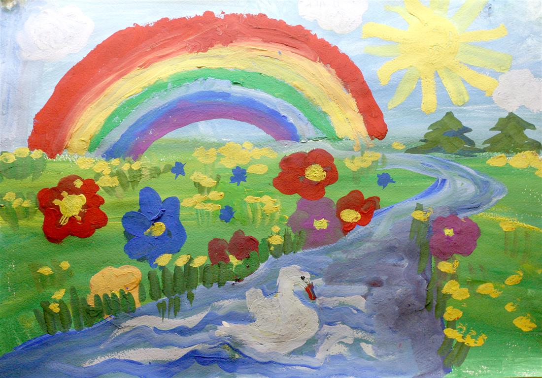 Рисование радуга старшая группа. Рисунок на тему лето. Рисование для дошкольников. Рисование Радуга. Рисунок на летнюю тему.
